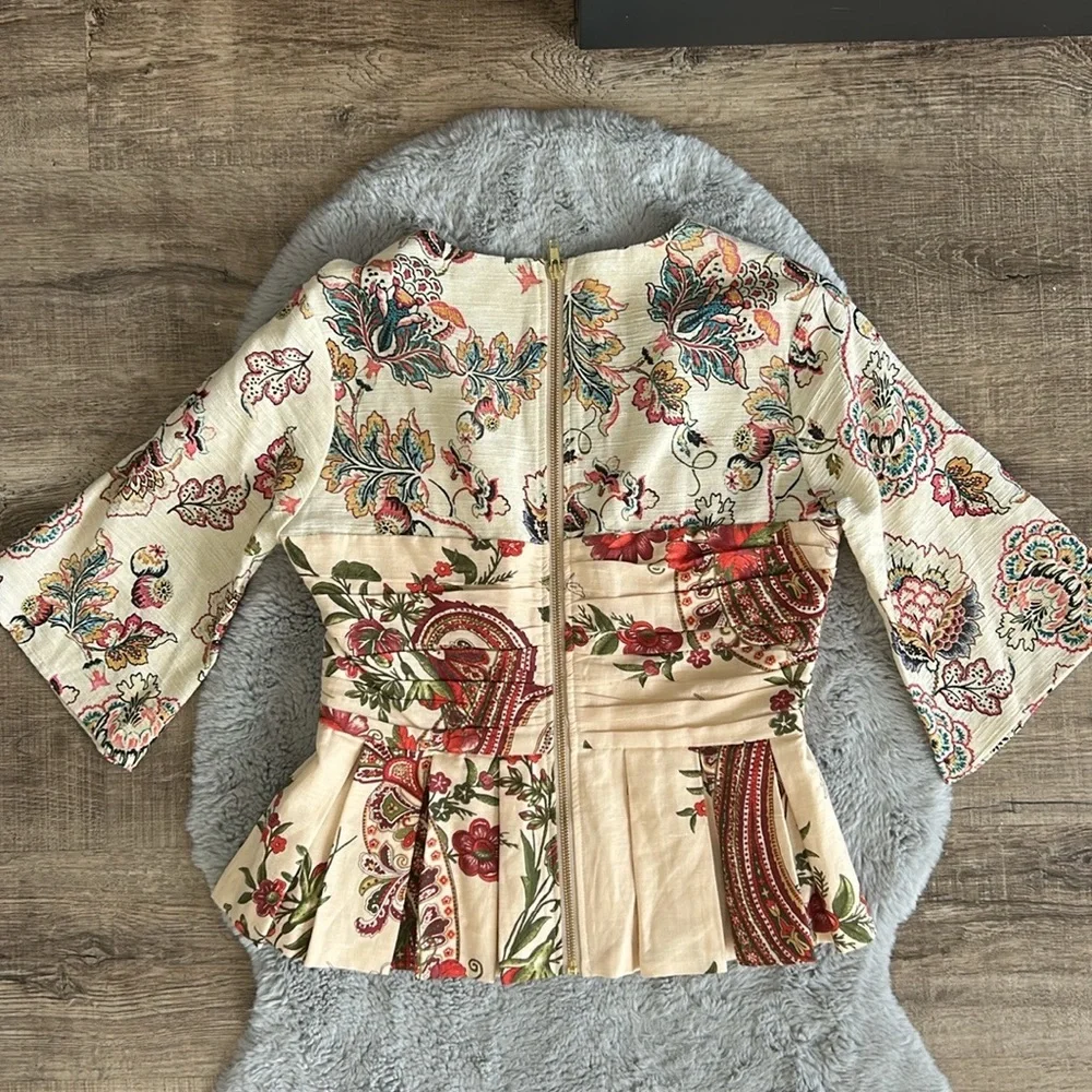 Autumn Adeigbo Giada Linen Peplum Top 6 - Picture 8 of 8